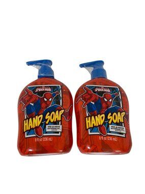 New Lot of 2 Ultimate 8 fl oz Spiderman Handsoap Hand Soap pump